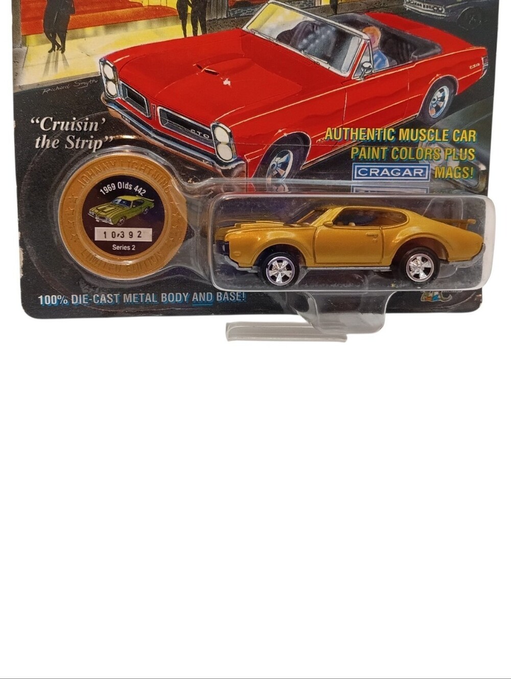 1995 Johnny Lightning Muscle Cars USA Series 2 die-cast 1969 Olds 442 In Gold! - Picture 2 of 14
